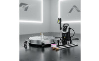 Double Rotating Jets 16.5 Inch Pressure Washer Surface Cleaner Universal 1/4" Quick Connector 16.5 Inch Wheeled Surface Cleaner 360° Swivel Wheels Stainless Steel Floor Scrubber Splash-Unrestricted Skirt for Driveways, Patios, Sidewalks, Decks