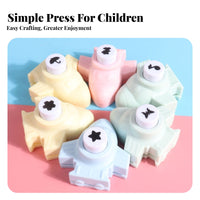 Airplane-Shaped Pattern Cutter Simple Press Decorative Hole Cutter Small Design Robust Construction for Preschoolers, Students