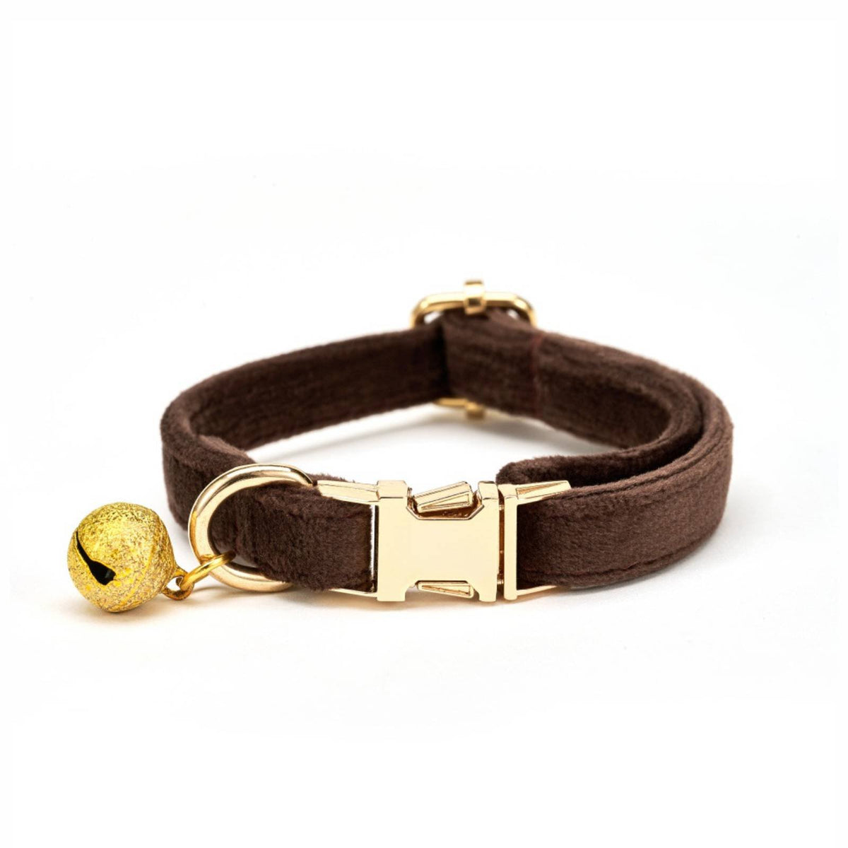 Velvet Cat Collared with Bell Adjustable Size Personalized Cat ID for Kittens, Small Dogs