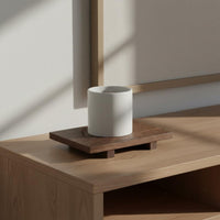 Minimalist Design Plant Pot Base Multi-Purpose Rectangular Wood Pedestal Multipurpose Wooden Display Riser Sturdy for Desktop, Countertop