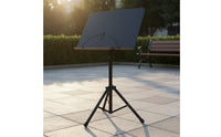 Folding Music Stand Foldable Design Adjustable Height Music Stand Large Panel Musical Instrument Accessory for Instrumentalists, Home Practice