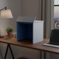 Noise Reduction Desktop Vocal Booth Detachable Portable Audio Recorder Isolation Barrier Quick Assembly Mini Recording Booth Adjustable for Streamers, Podcasters, Voice Actors, Home Studio