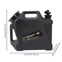12 L Food Grade PE Square Water Container Sturdy Plastic Car Water Container Easy to Clean Outdoor Gear Wide Opening for Road Trip