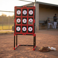 9 Pocket Pitcher Training Equipment Portable 9 Hole Pitching Net Foldable Baseball Pitching Target for Backyard