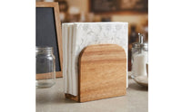 Rounded Top Wooden Tissue Box Holder Solid Wood Upright Tissue Holder Rectangular Home Decor Exposed Design for Tabletop, Kitchen