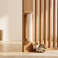 Cat Scratching Column with Cage Mount Space-Saving Cat Scratching Column with Mountings Mounted Scratcher with Sisal Rope for Indoor Cats