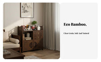 Space Saving Chinese Design Tea Cabinet Stable and Sturdy Living Room Tea Stand Guardrail Design Chinese Design Display Shelf Polished Finish for Home Decorators, Collectors, Book Readers, Study, Office