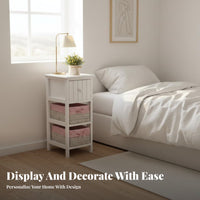 Space-Saving Narrow Rattan Nightstand Slim contour Side Cabinet Woven Drawer Front Household Furniture Minimalist and design for Apartment Dwellers, Students, homeowners, Bedroom, Tight areas, Dorm Room, Office