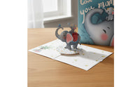 Appreciation Gift Mother's Day Card Includes Envelope Elephant Greeting Card for Mom, Birthday