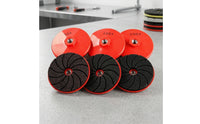 3 Pieces Spiral Angle Grinder Disc Multi-Grit Grinding Disc with Threaded Mount Wear-Resistant Tool Heavy-Duty for Renovators, Chamfering, Polishing