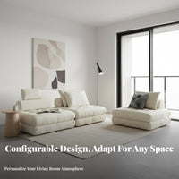 Wabi-Sabi Aesthetic Blockaesthetic Sofa with Movable Backrests personalizedizable Layout configurable Seating Lowsilhouette Living Room Furniture Easy Assembly for Apartment Dwellers, Homeowners, Young Adults, Small Apartments, Studio Flat, Lounge Area
