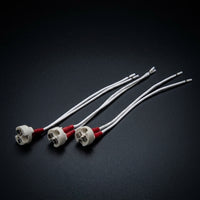 Bulb Holder with Heat Resistant Ceramic for MR16 GU5.3 LED Lamp Holder, 220V 2A with 15cm Wire, Mounting Holes and 0.75mm Gauge Cable, 10 Pack