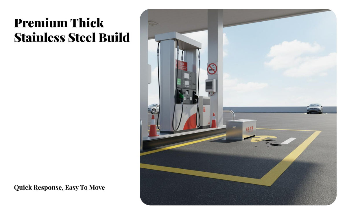 Fire Fighting Sandbox Thickened Stainless Steel Sand Bin Rust-Resistant Fire Sand Storage Box for Industrial Workers, Oil Depots Plants, Schools