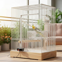 Natural Rain Effect Circulating Water Bird Bath Quiet Pump Electric Parrot Bath Tub