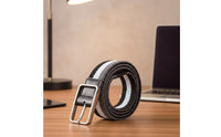Woven Belt with Metal Buckle Braided Stretch Belt with Pin Buckle Waistband Elastic Casual for Men, Daily Wear, Travel