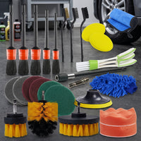 26 Pieces Auto Detailing Brush Set Multi-Surface for Garage