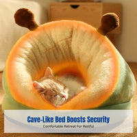 Slipper-Shaped Feline Bed Semi-Enclosed Design Slipper-Shaped Pet Bed Year-Round Use Pet Bed for Small Dog Owners, Indoors, Living Room, Bedroom