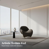 Italian design CrescentShaped Armchair Designer Piece Deep Seat Armchair distinctive Shape Accent Chair Artistic for Interior Designers, Apartment Dwellers, Hotel Lobby, Living Room, Reception Area, Bedroom
