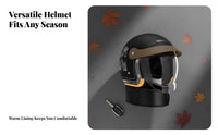 Open Face 3C Certified 3/4 Shell Helmet Four-Season Use Shielded Headwear for Men, Cyclist S, City Commuting, Daily Travel, Outdoor