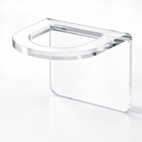 Bathroom Sink and Kitchen Accessory Set of 2, Clear Acrylic Organizer for Countertop or Wall, Easy Clean Sponge Holder for Students