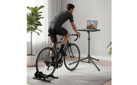 Foldable Floor Standing Laptop Table Multi-Purpose Tripod Laptop Stand Portable Computer Accessory Stable Metal Frame for Home, Office, Presentation