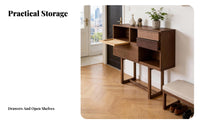 Nordic Design Rattan Door Sideboard Wabi-Sabi Aesthetic Console Table Minimalist aesthetic Accent Cabinet Woven Front for Interior Designers, Homeowners, Renters, Entryway, Hallway, Dining Room, Bedroom