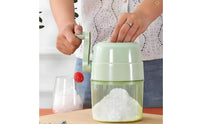 Manual Hand-Crank Ice Crusher Transparent Manual Ice Crusher Lidded Snow Cone Machine