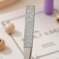 5 Pieces Assorted Tip Shapes Diamond Needle Files Metal Abrasive End Jewelry Needle Files Small-Precision Filing Diamond File Set Violet Handle