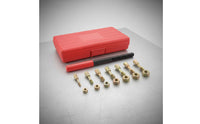 15 Pieces High Hardness Thread Repair Kit 45# Steel Screw Thread Restorer Kit Wear Resistant Rethread Repair Tool Precision Restoring for Mechanics, DIY Enthusiasts, Garage, Workshop
