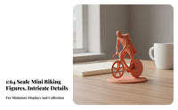 1:64 Scale Cyclist Figure Collectible Unpainted Bike Cyclist Model Resin Cyclist Miniature Paintable Asphalt Cycling Racer