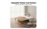 Headboardless Slat Bed Frame Modern Minimalist Design Bedroom Furniture Nordic design Mattress Foundation for Minimalists, Renters, Guest Room