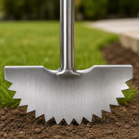T-Handle Lawn Edger Saw-Tooth Head Stainless Steel Lawn Edger Textured Grips