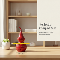 Cinnabar Gourd Ornament for Home and Office Decor