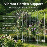 50cm Metal Garden Trellis, Decorative Plant Supports for Climbing Roses & Vines, European Artistic Welded Frame, No Installation Required