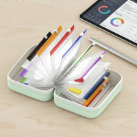 14 Pieces Travel Capsule Holder Organizer Waterproof Clear Capsule Holder Impact-Resistant   Bag
