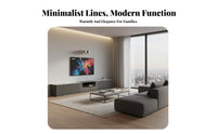 TV Cabinet Effortless-Touch Automatic Open Super Short Throw Display Device Cabinet Solid Wood Construction Retractable Display Device Stand