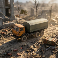 1:72 Scale Engineering Vehicle Model Collectible Die-Cast Model Detailed Miniature Truck Realistic for Collectors, Hobbyists, Diorama, Display Shelf