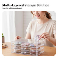 latticeded badge holder Drawer Stackable Cleartransparent badge holder display Holder perfect Gift for Bedroom, Closet