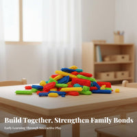 Easy Connectivity Gear Shaped Building Blocks Vibrant Colors Bristle Shape Blocks Polished Edges for Preschoolers, Kids 3+, Preschool