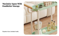 Mobile Design C-Shaped Rolling Table adaptable Utility cart Space-Saving Household Furniture Sturdy Construction for Apartment Dwellers, homeowners, Students, Living Room, Bedroom, Small areas, Balcony
