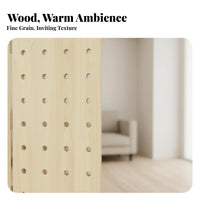 Freestanding Folding Pegboard Divider Foldable Design Partition Screen Minimalist Aesthetic Storage Rack Multi-Functional for Homeowners, Students, Entryway, Studio Apartments, Apartment, Bedroom