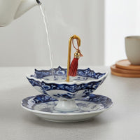 Umbrella Shaped Tea Strainer Chinese Chic Design Porcelain Loose Herb Filter