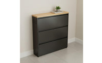 Installation-No-Installation Slim Shoe Cabinet Easy Assembly Entryway Shoe Cabinet Space-Saving Long-Lasting Carbon Steel for Apartment Dwellers, Small Areas, Hallway, Closet