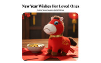 Year of the Equine Stuffed Festive Gift Chinese Astrological Horse Toy Huggable and Cuddly Chinese New Year Cuddly Toy for Kids, Sp Herald Festival