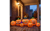 Inflatable Pumpkins with Black Cat 8ft Inflatable Black Cat and Pumpkin Outdoor Inflatable Pumpkin Display for Homeowners, Families, Lawn, Garden
