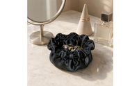 Decorative Bow Petal-Shaped Jewelry Box Open Top Ruffled Jewelry Box Tabletop Organizer Home Accessory