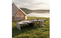 Foldable Aluminum Camping Cot Lightweight Folding Camp Bed Extra Wide Portable Outdoor Cot Easy Setup