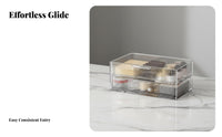 Clear Makeup Case with Drawers dirtproof Cosmetic Organizer Transparent Design