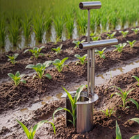 Stainless Steel Seedling Transplanter Rust Resistant Manual Plant Transplanter Sharp Cutting Edge Seedling Removal Tool for Vegetable Garden