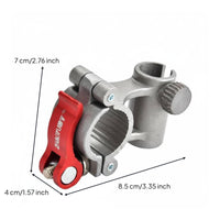 Aluminum Alloy Quick Release Tray Clamp Anti-Vibration Fishing Chair Box Mount Adjustable Diameter Universal Fishing Chair Bracket for Anglers